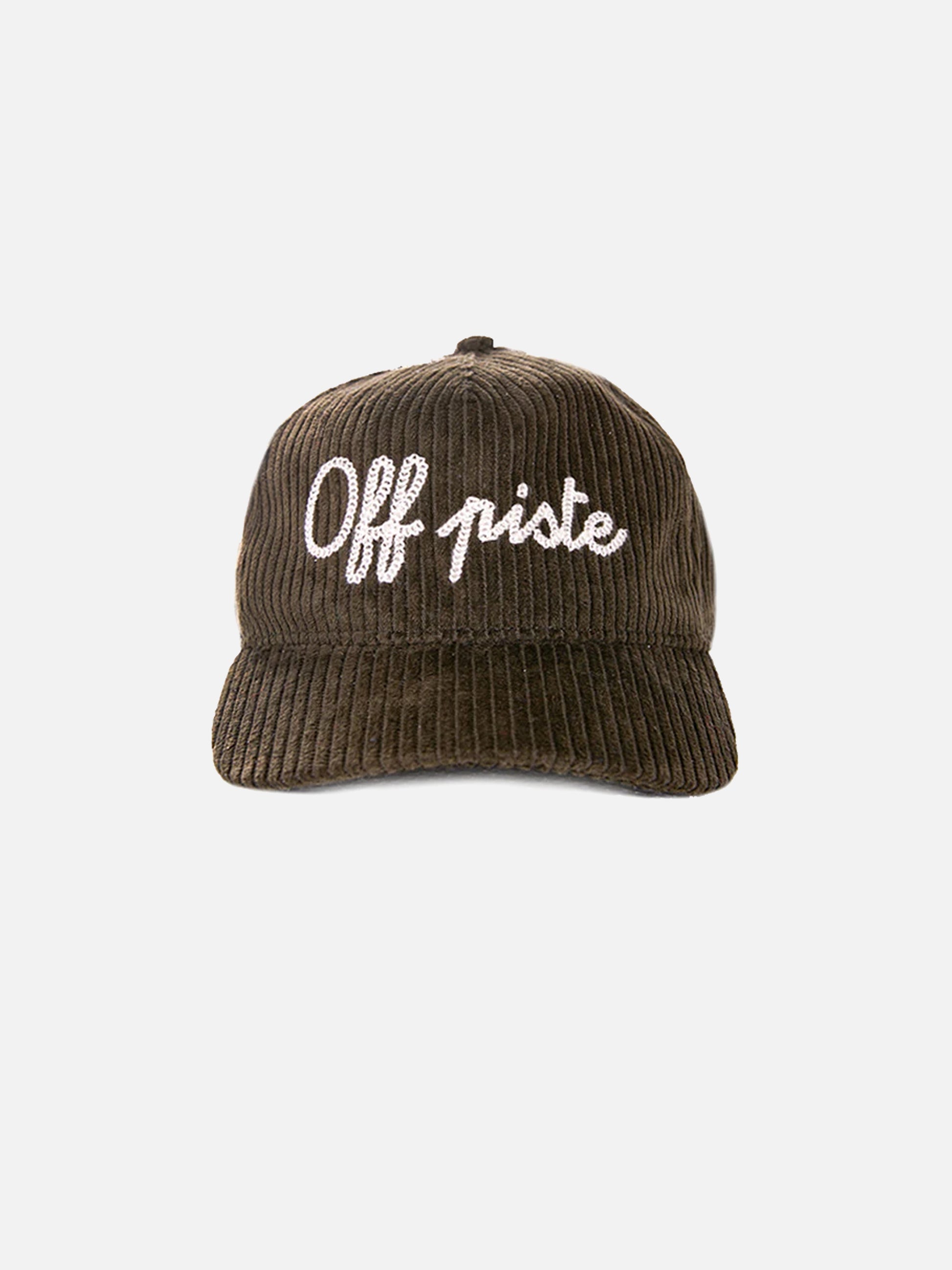 Olive green Baseball corduroy cap Off piste embroidery - MC2 Saint Barth