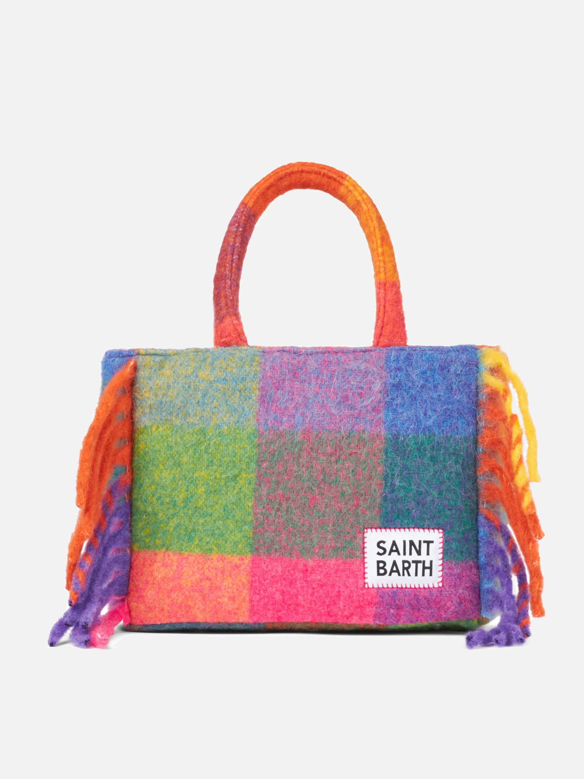 Colette blanket handbag with check print - MC2 Saint Barth