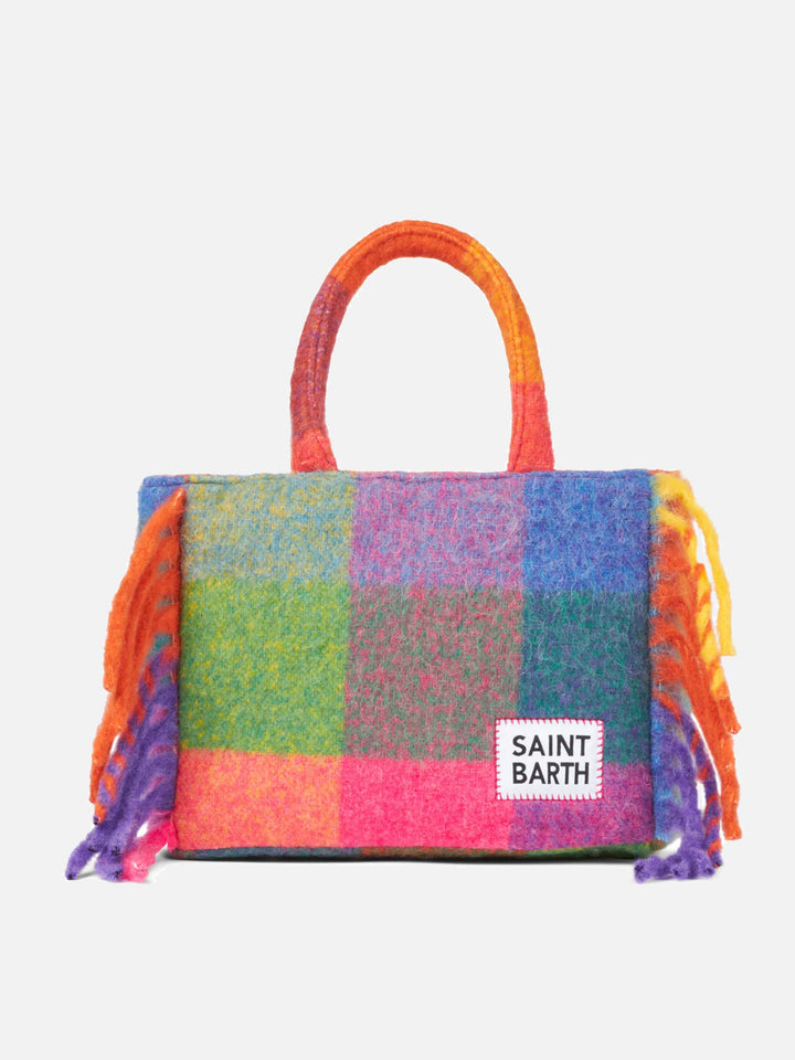 Colette blanket handbag with check print - MC2 Saint Barth