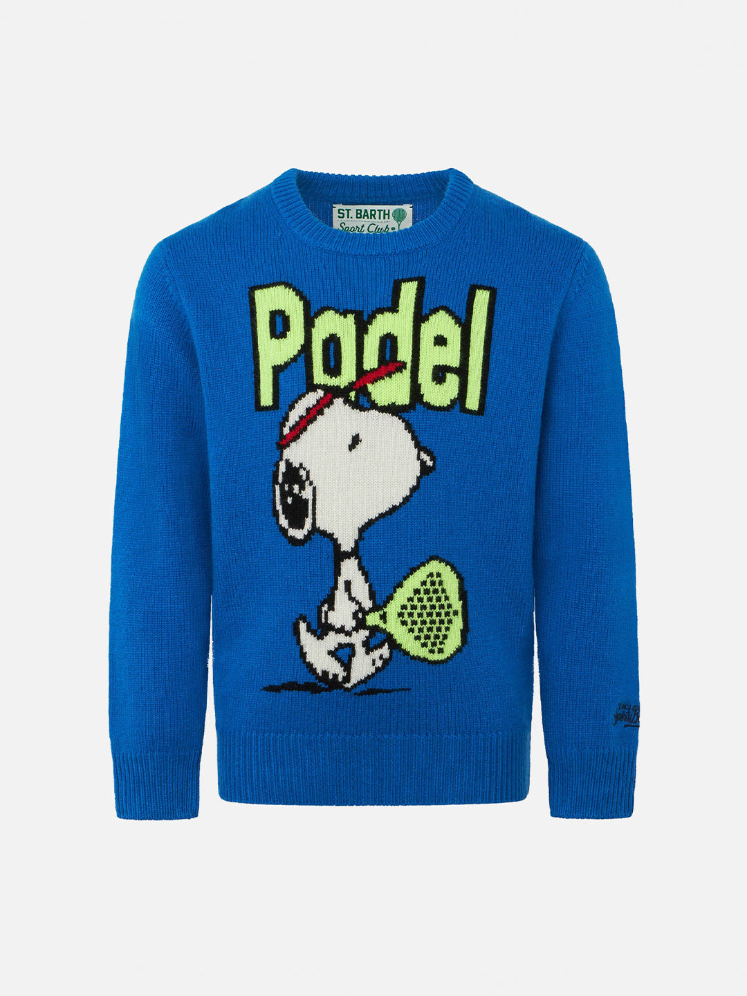 Boy crewneck sweater with Snoopy padel jacquard | SNOOPY - PEANUTS™ SPECIAL EDITION - MC2 Saint Barth