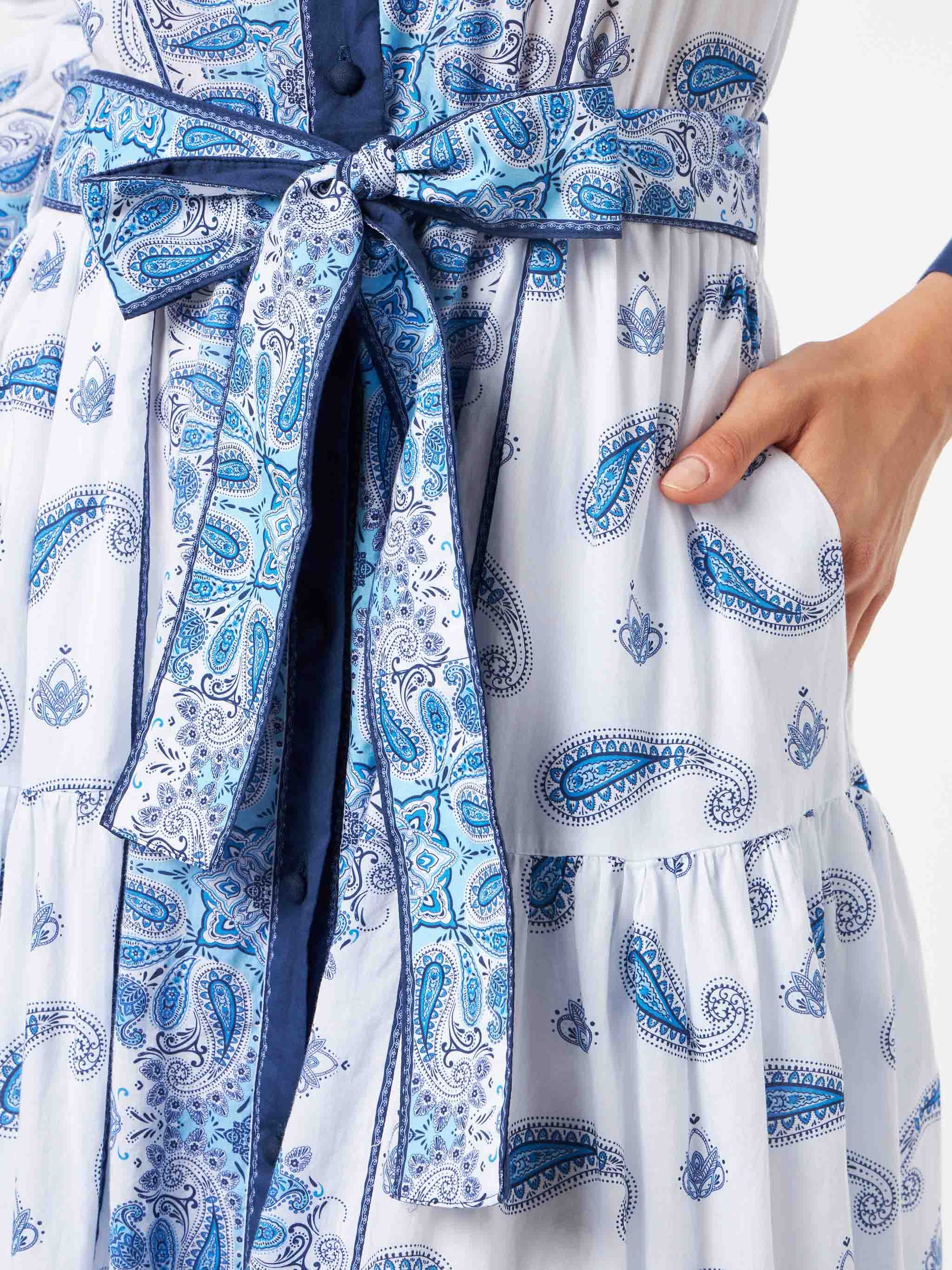 Woman long dress Jensen with paisley print - MC2 Saint Barth