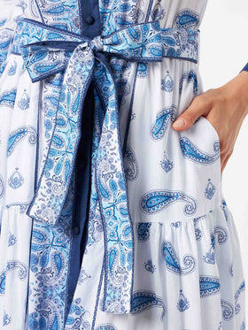 Woman long dress Jensen with paisley print - MC2 Saint Barth