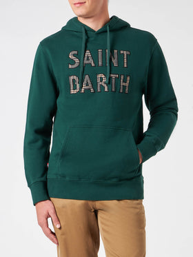 Man green hoodie with Saint Barth patch - MC2 Saint Barth