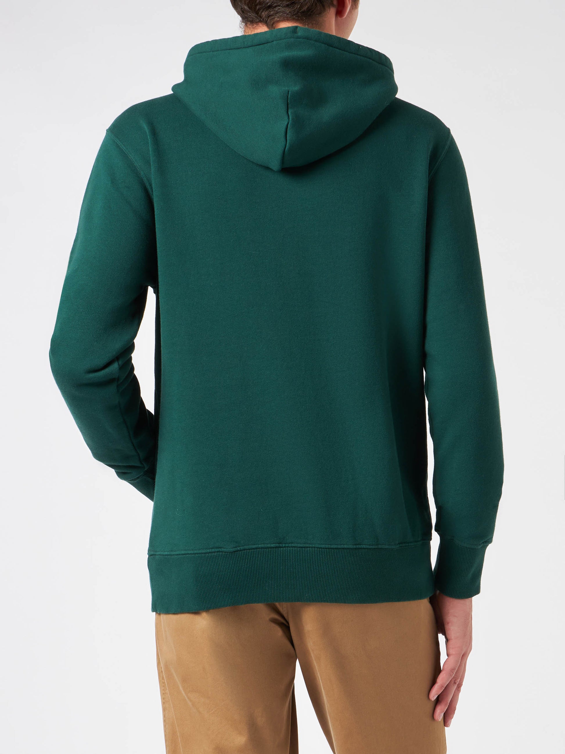 Man green hoodie with Saint Barth patch - MC2 Saint Barth
