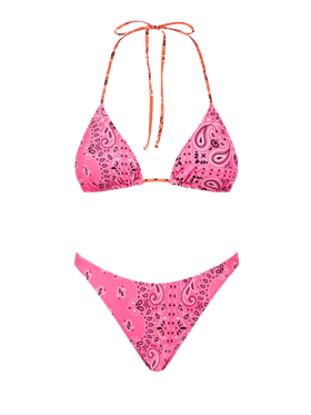 Woman triangle bikini with bandanna print - MC2 Saint Barth
