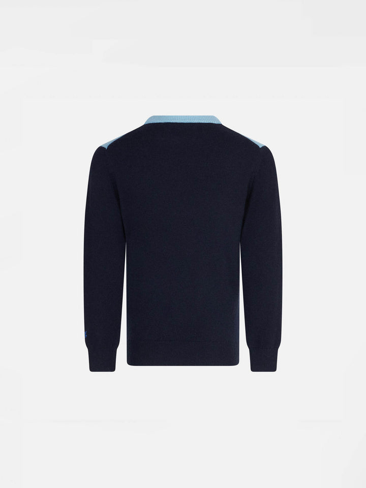 Boy sweater with mountains jacquard - MC2 Saint Barth