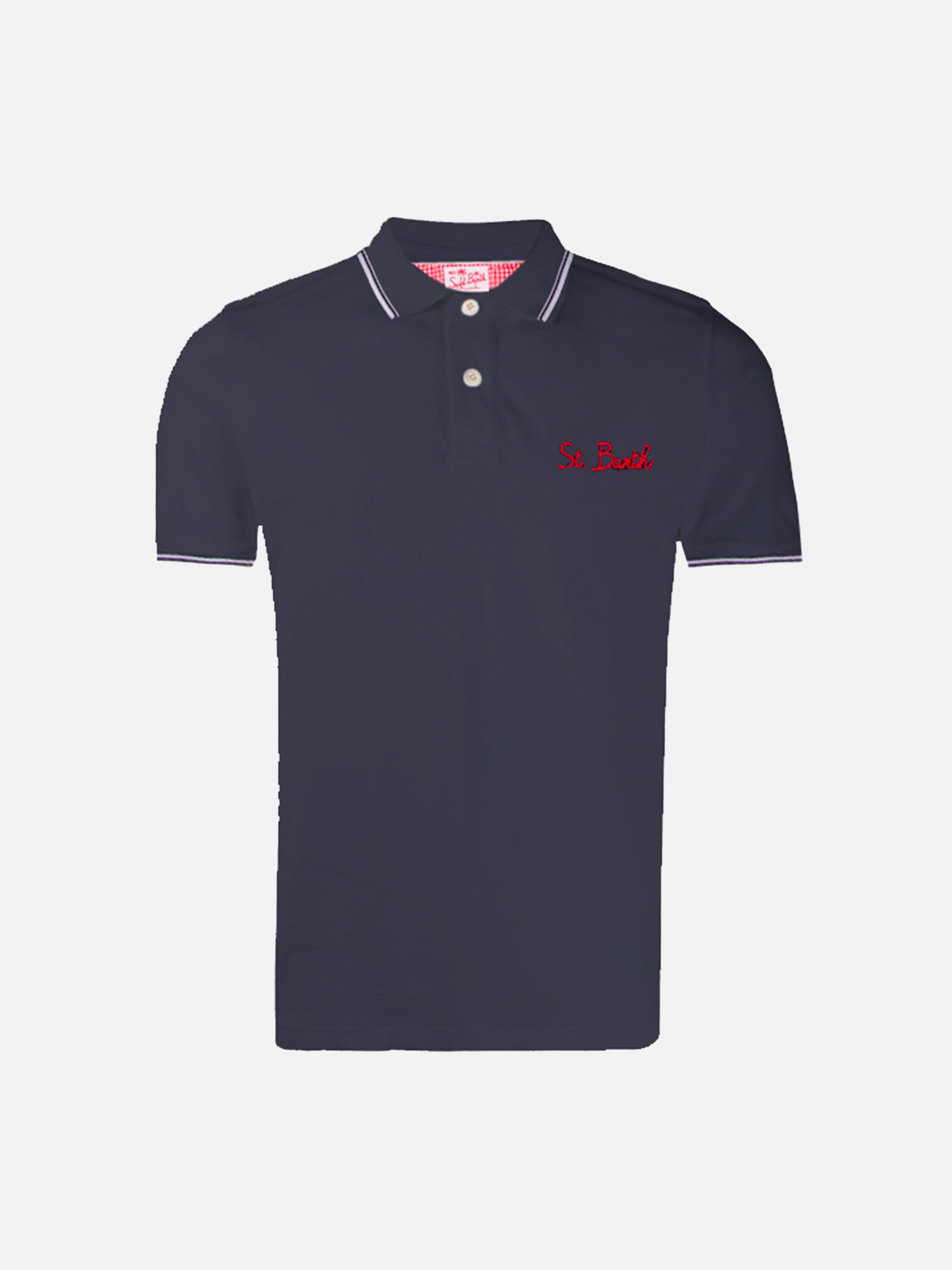 Boy blue navy polo piquet - MC2 Saint Barth