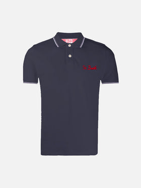 Boy blue navy polo piquet - MC2 Saint Barth