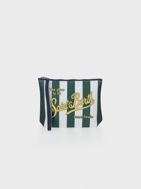 Aline scuba pochette with striped print