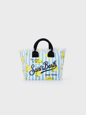 Borsa Colette in tela di cotone rigata