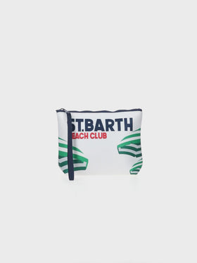 Aline Scuba-Pochette mit Saint-Barth-Postkartendruck