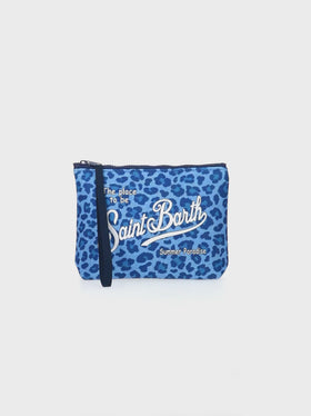 Pochette Aline in scuba con stampa animalier 