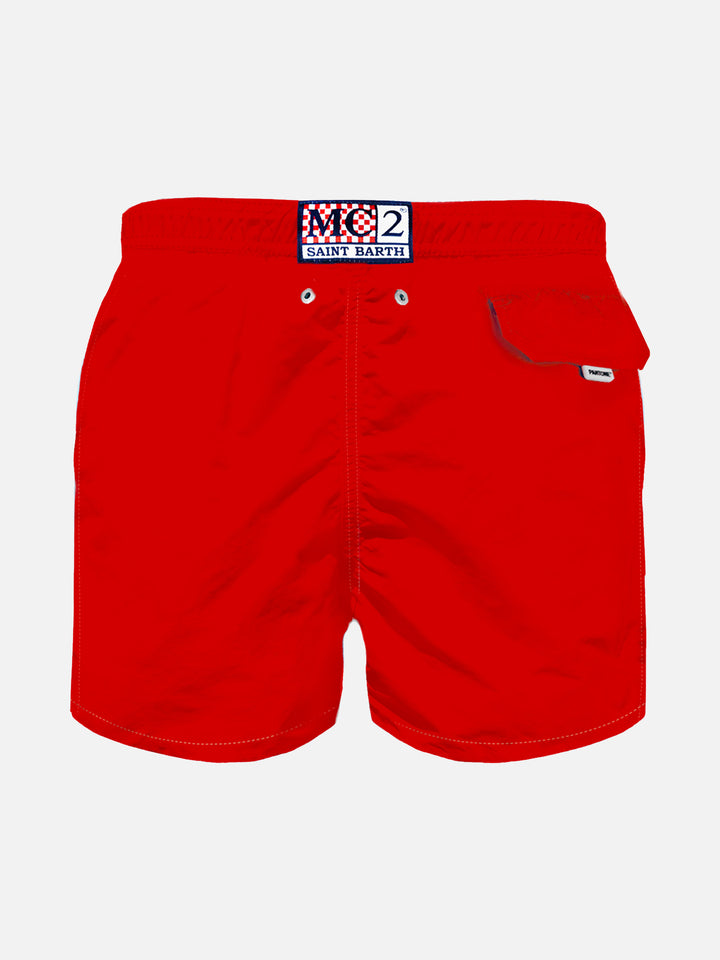 Boy red swim shorts | PANTONE® SPECIAL EDITION - MC2 Saint Barth