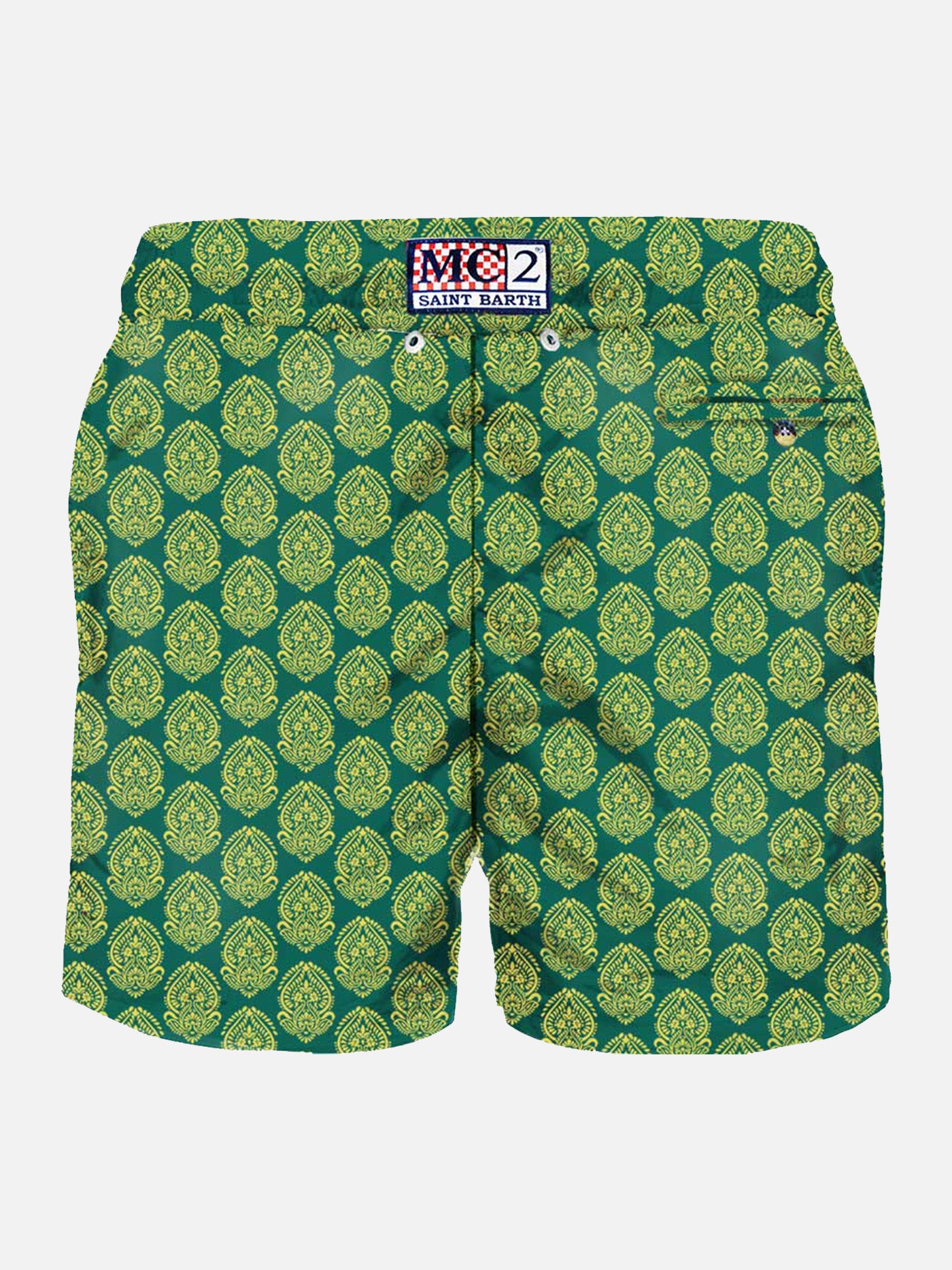 Light fabric man swim shorts Indian print - MC2 Saint Barth