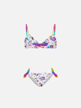 Ribbons triangle bikini for girl - MC2 Saint Barth