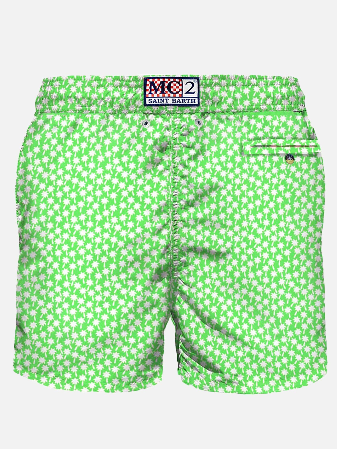 Light fabric swim shorts palms print - MC2 Saint Barth
