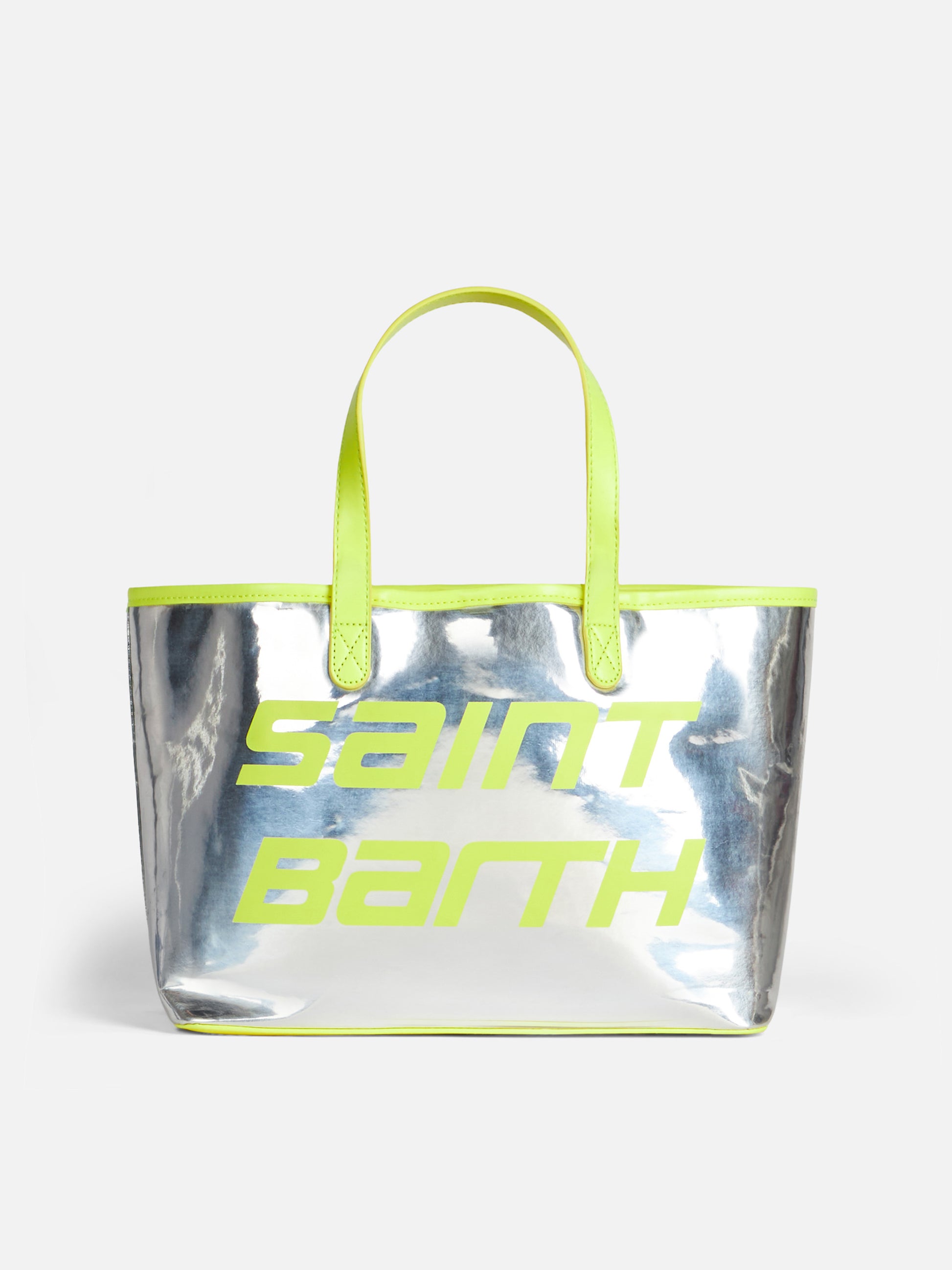 Silver reflex bag with yellow fluo details - MC2 Saint Barth