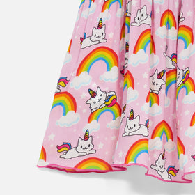 Cotton dress Lola with unicorn cat print - MC2 Saint Barth