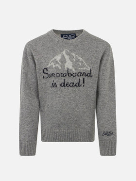 Snowboard is dead grey boy sweater - MC2 Saint Barth