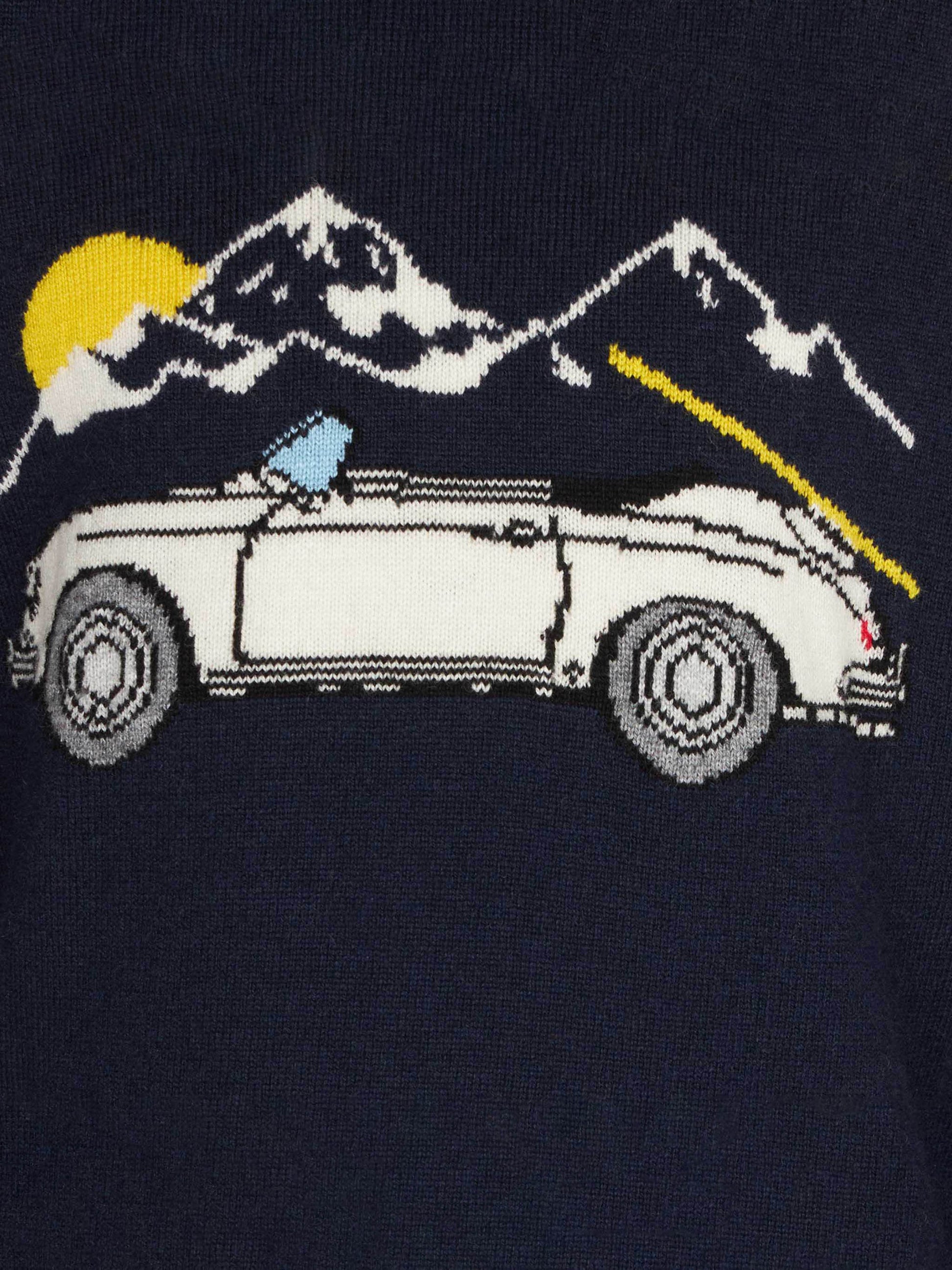Boy crewneck sweater with car print - MC2 Saint Barth