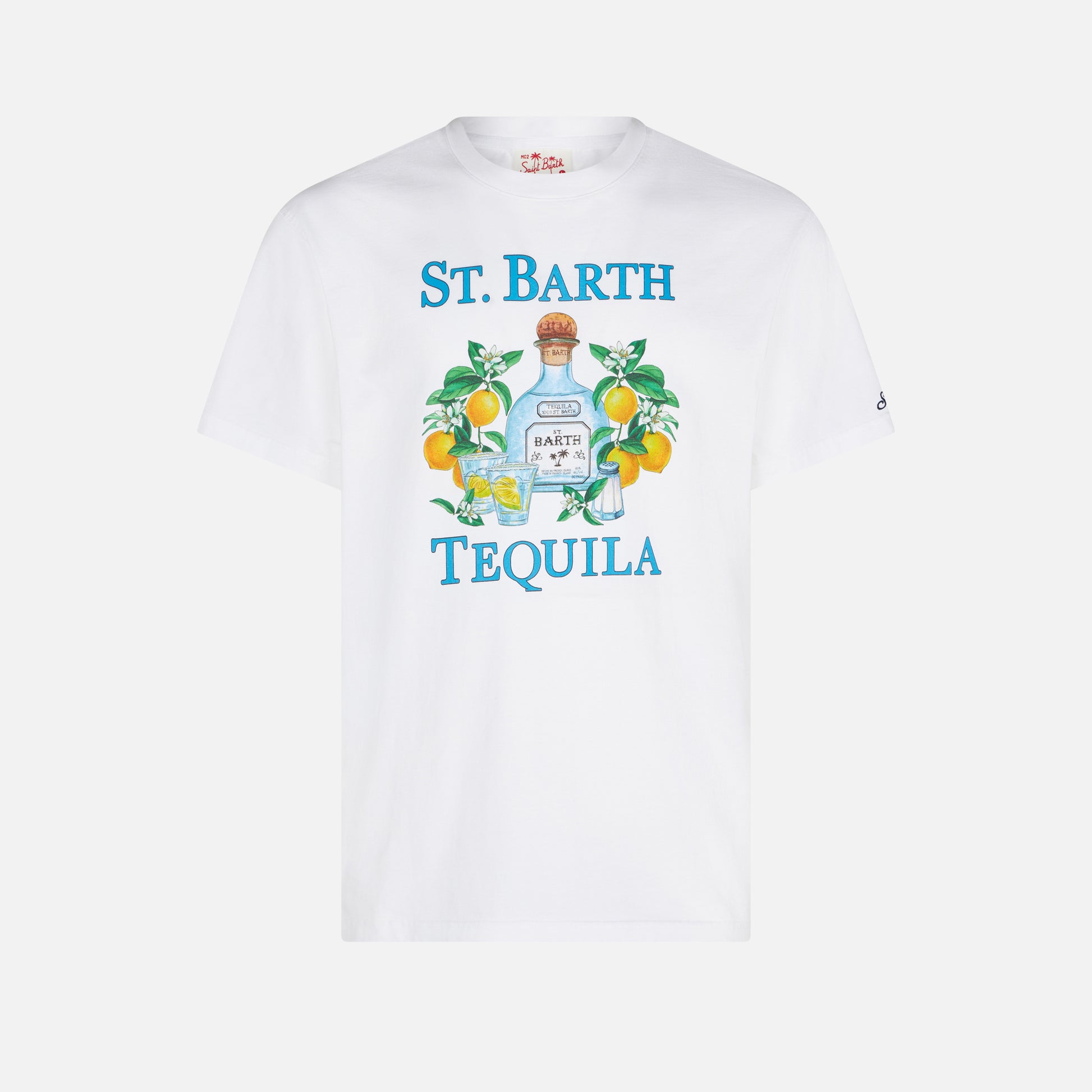 Man cotton t-shirt with St. Barth Tequila print - MC2 Saint Barth