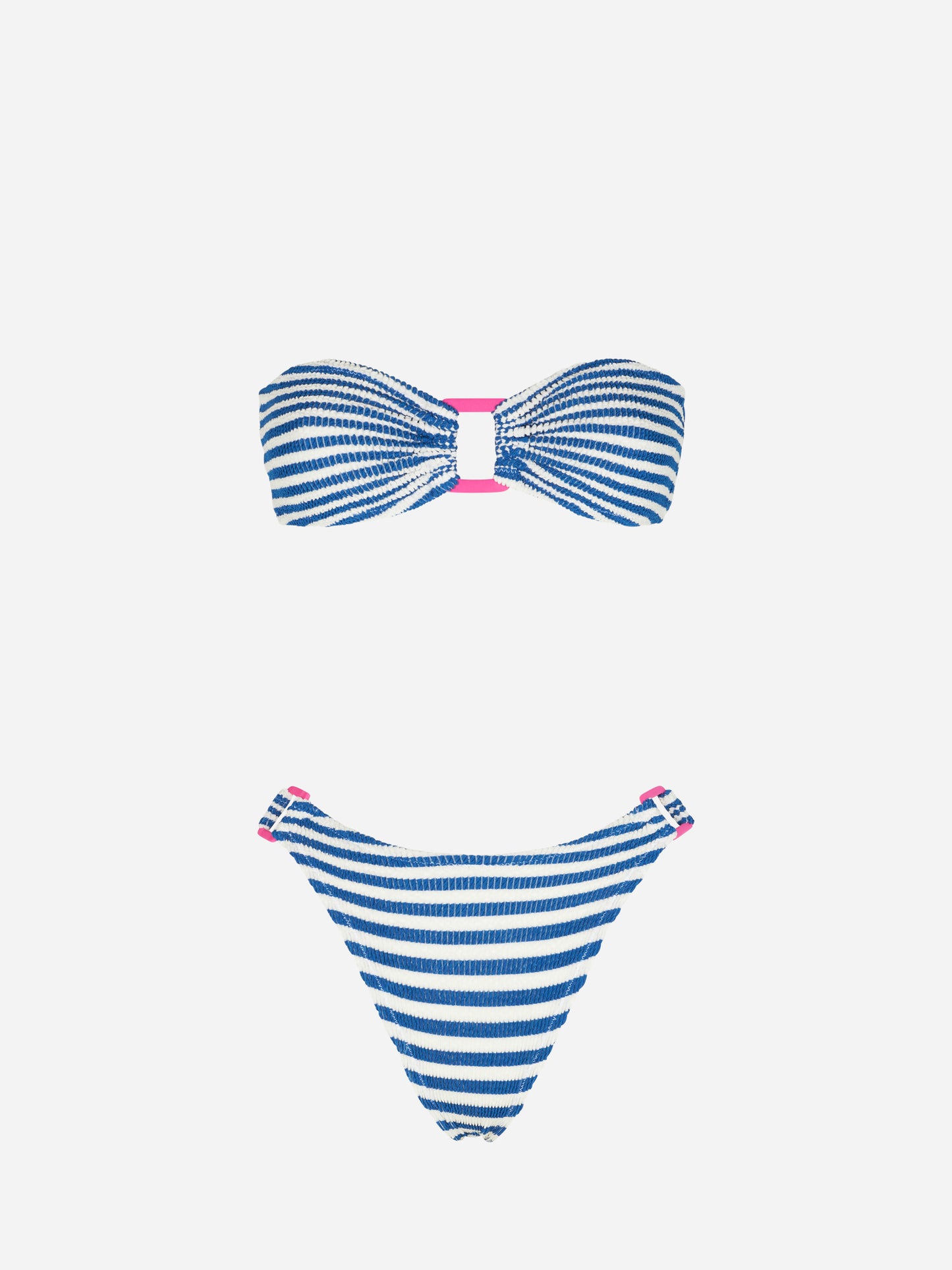 Bikini bandeau froissé pour femme 