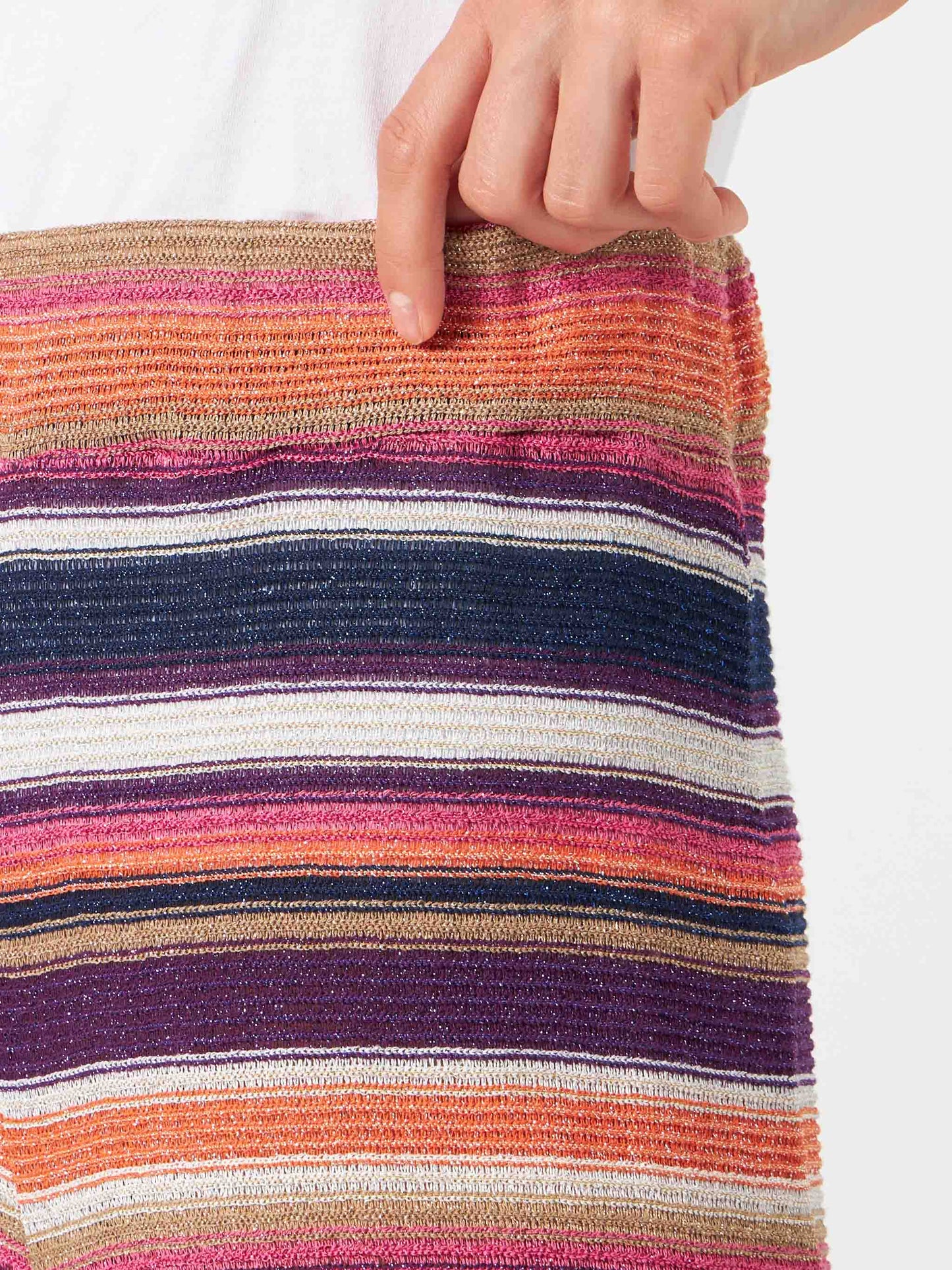 Knitted striped palazzo pants - MC2 Saint Barth
