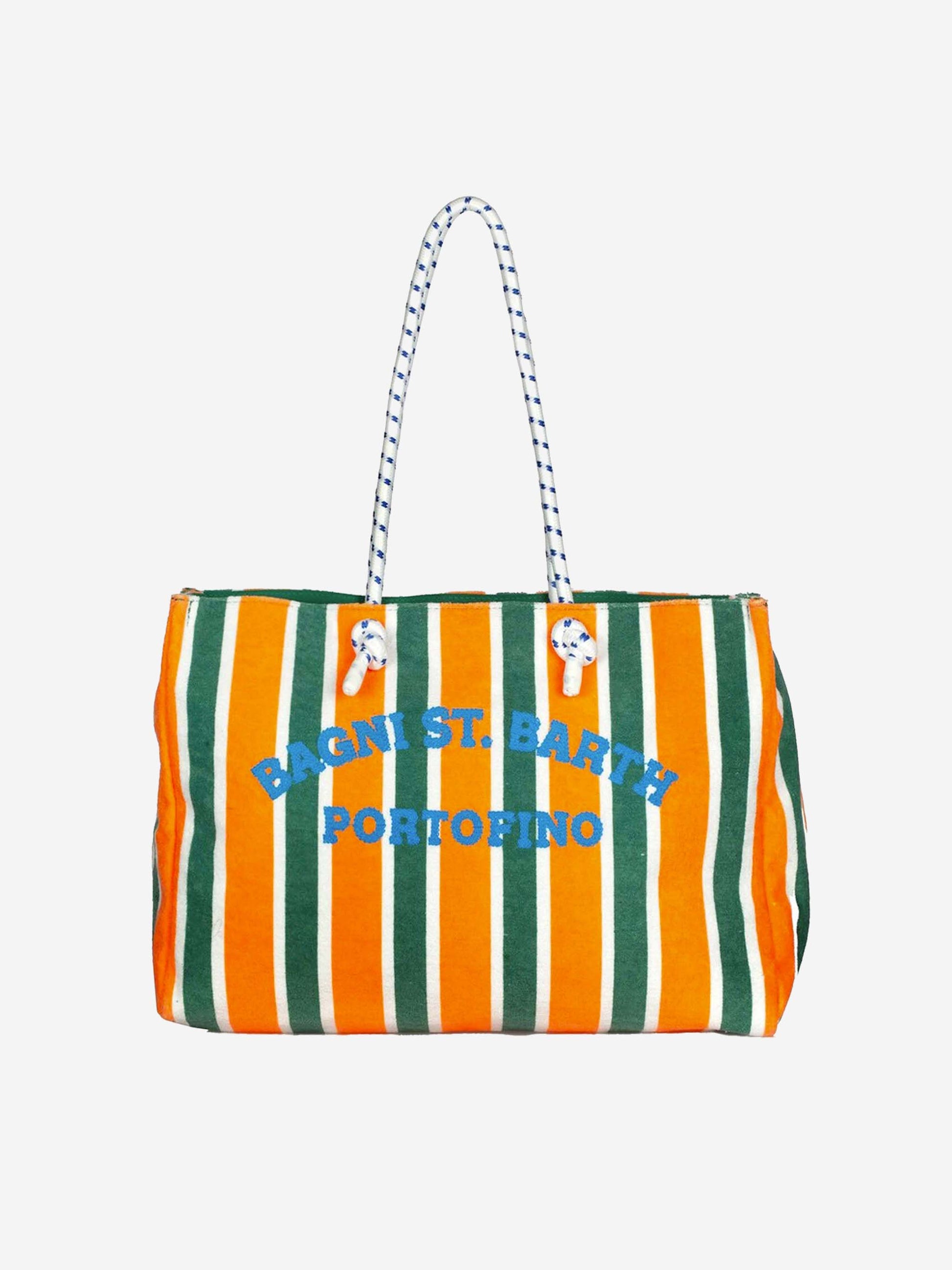 Sponge striped bag with embroidery - MC2 Saint Barth