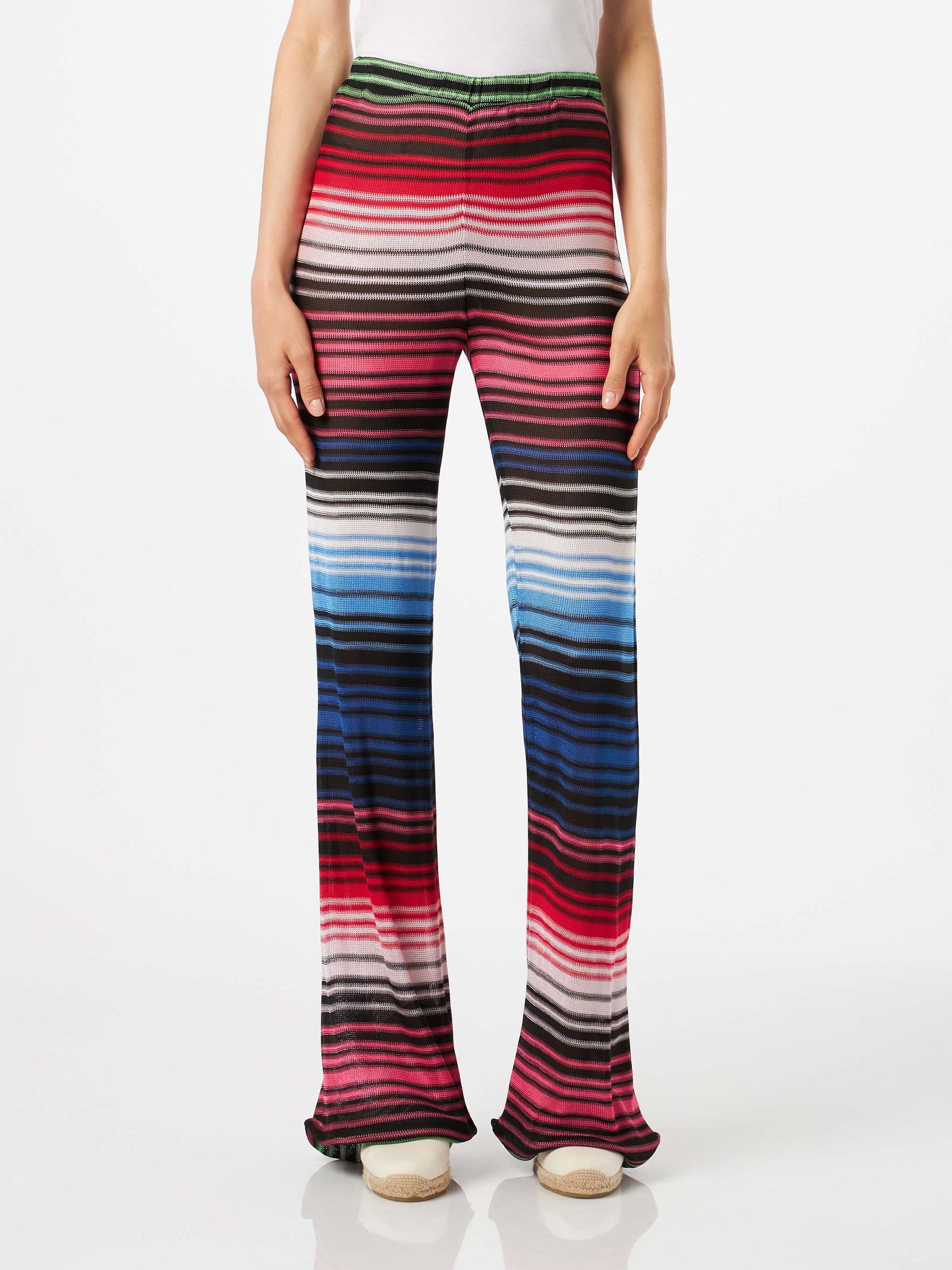 Multicolor striped multicolor palazzo pants - MC2 Saint Barth