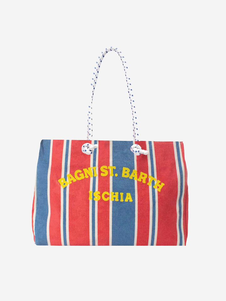 Sponge striped bag with embroidery - MC2 Saint Barth