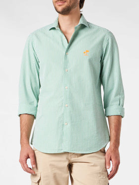 Man seersucker striped Pamplona shirt - MC2 Saint Barth