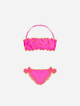 Girl bandeau bikini with star stud - MC2 Saint Barth