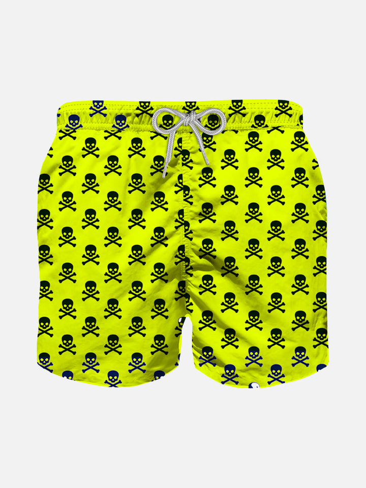 Boy swim shorts with micro skulls print - MC2 Saint Barth