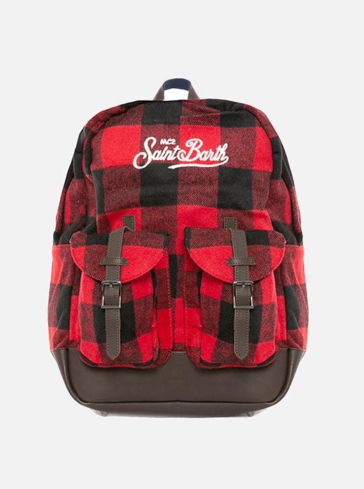 Tartan print backpack - MC2 Saint Barth