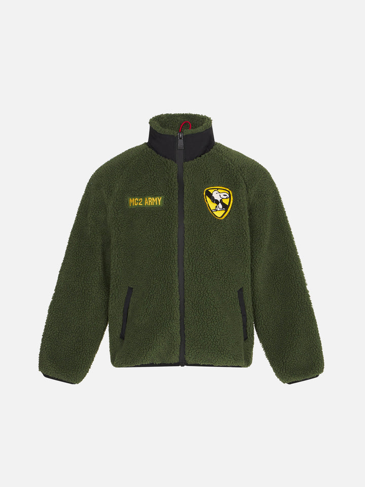 Kid sherpa jacket with Snoopy patch | Peanuts® Special Edition - MC2 Saint Barth