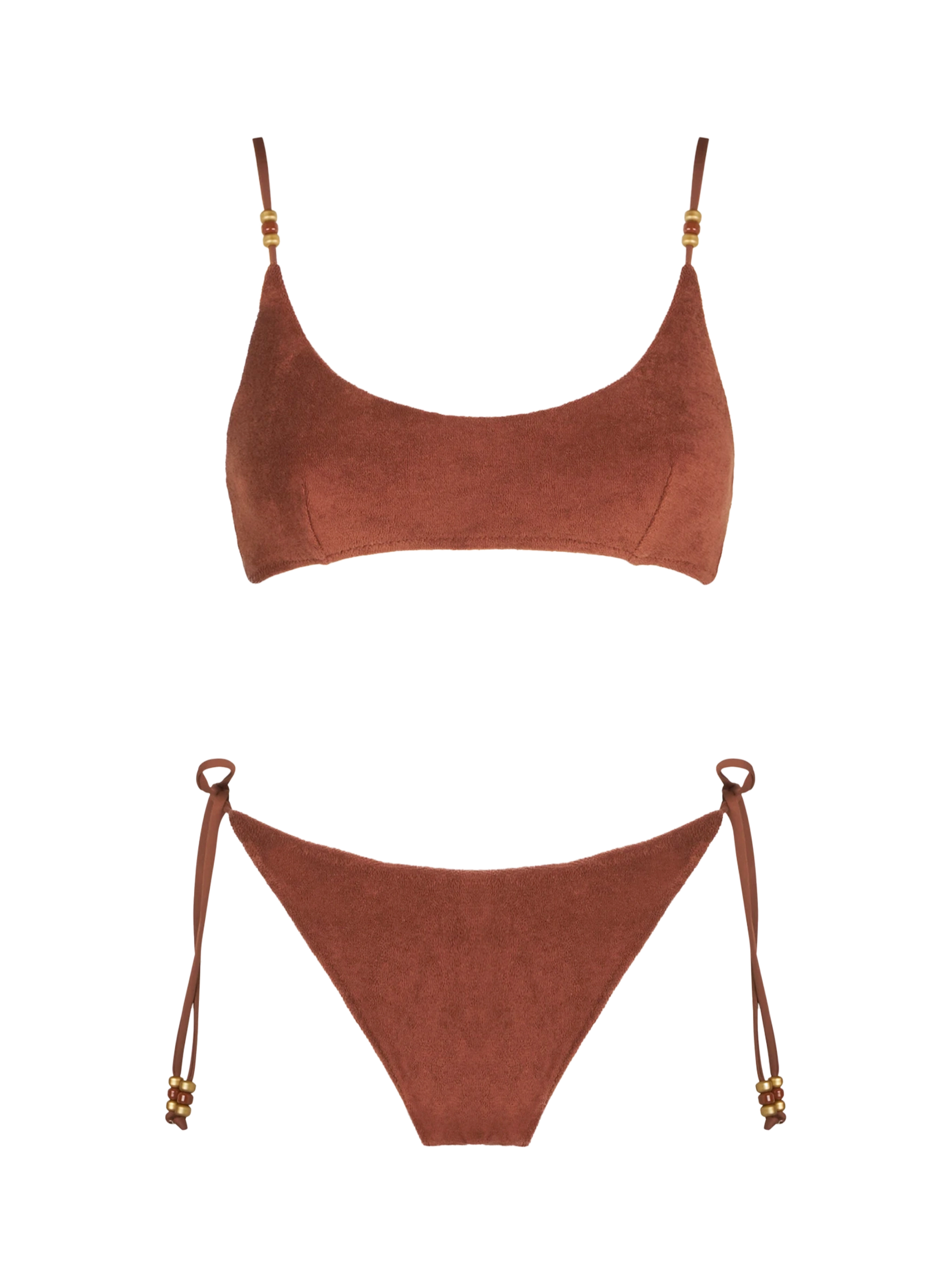 Woman brown terry bralette bikini - MC2 Saint Barth