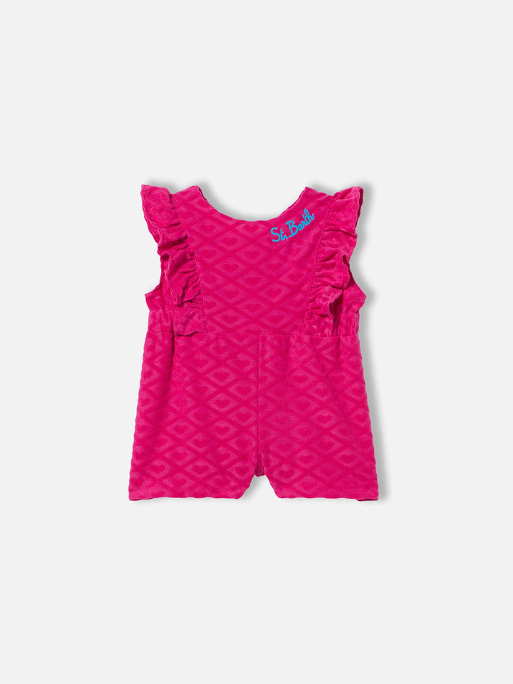Baby girl romper suit with embossed hearts - MC2 Saint Barth