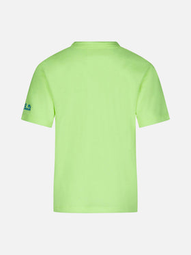 Boy yellow terry t-shirt with pocket - MC2 Saint Barth