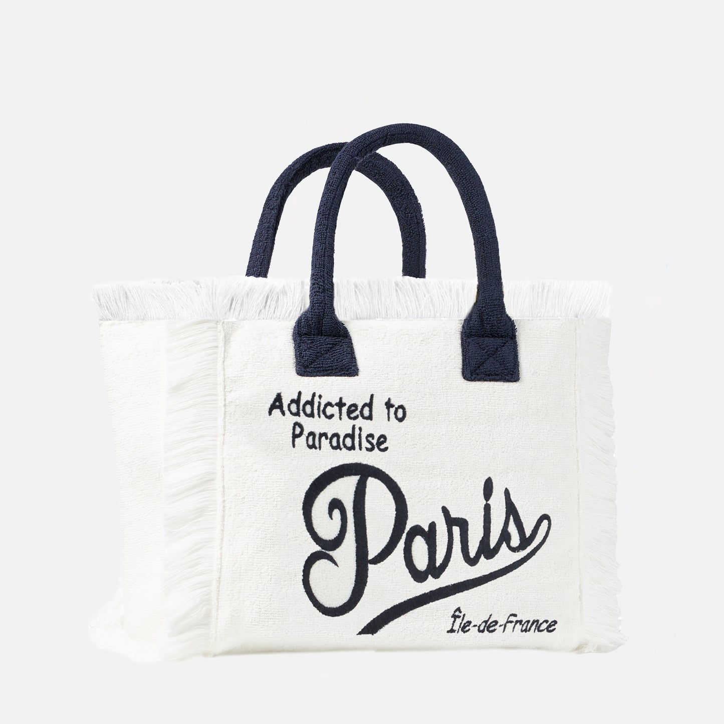 Vanity terry shoulder bag with Paris embroidery - MC2 Saint Barth
