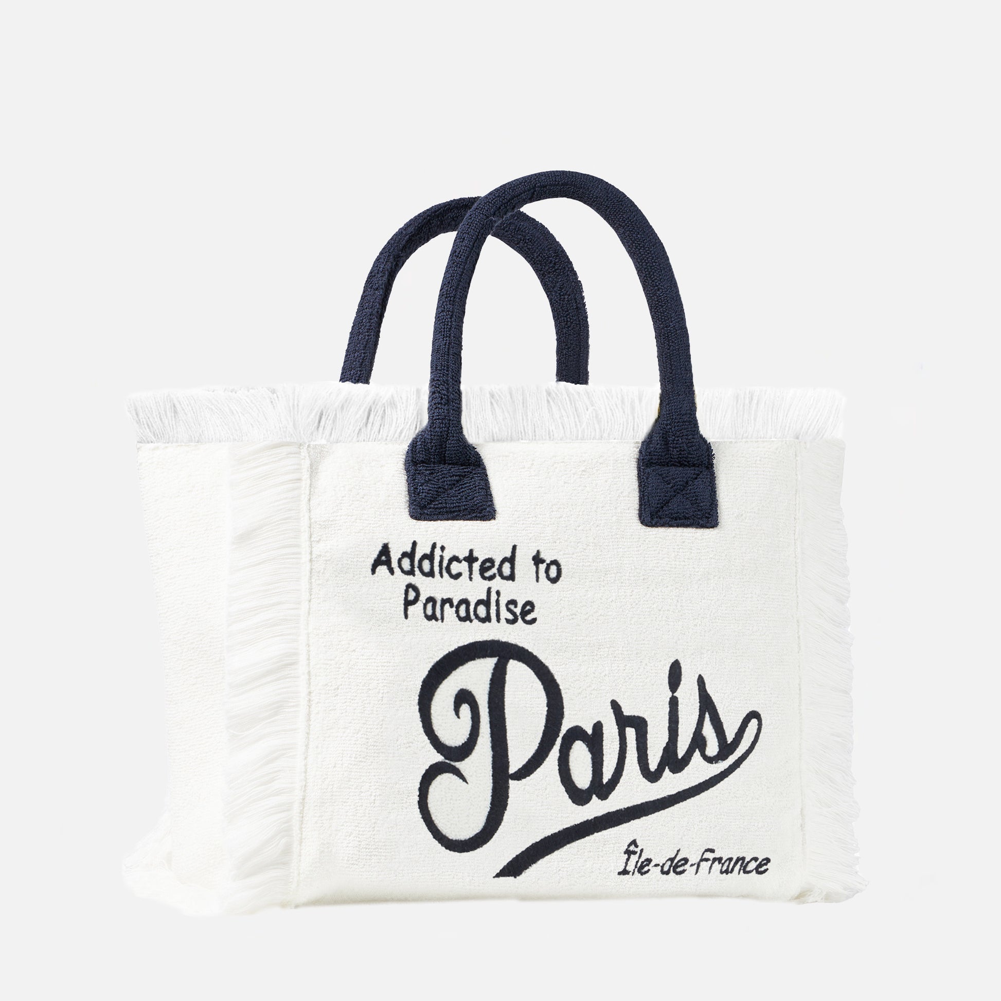 Vanity terry shoulder bag with Paris embroidery - MC2 Saint Barth