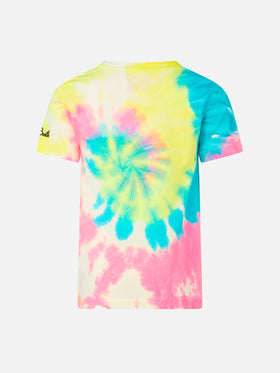 Boy tie dye print t-shirt with Sun Barth embroidery - MC2 Saint Barth