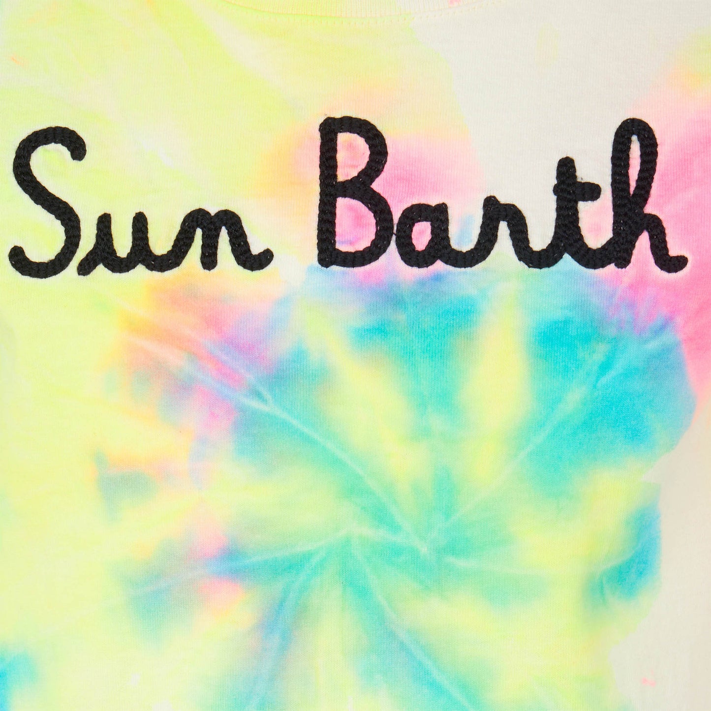 Boy tie dye print t-shirt with Sun Barth embroidery - MC2 Saint Barth