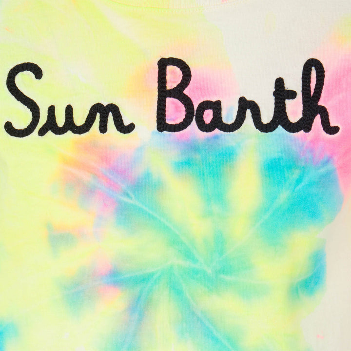 Boy tie dye print t-shirt with Sun Barth embroidery - MC2 Saint Barth