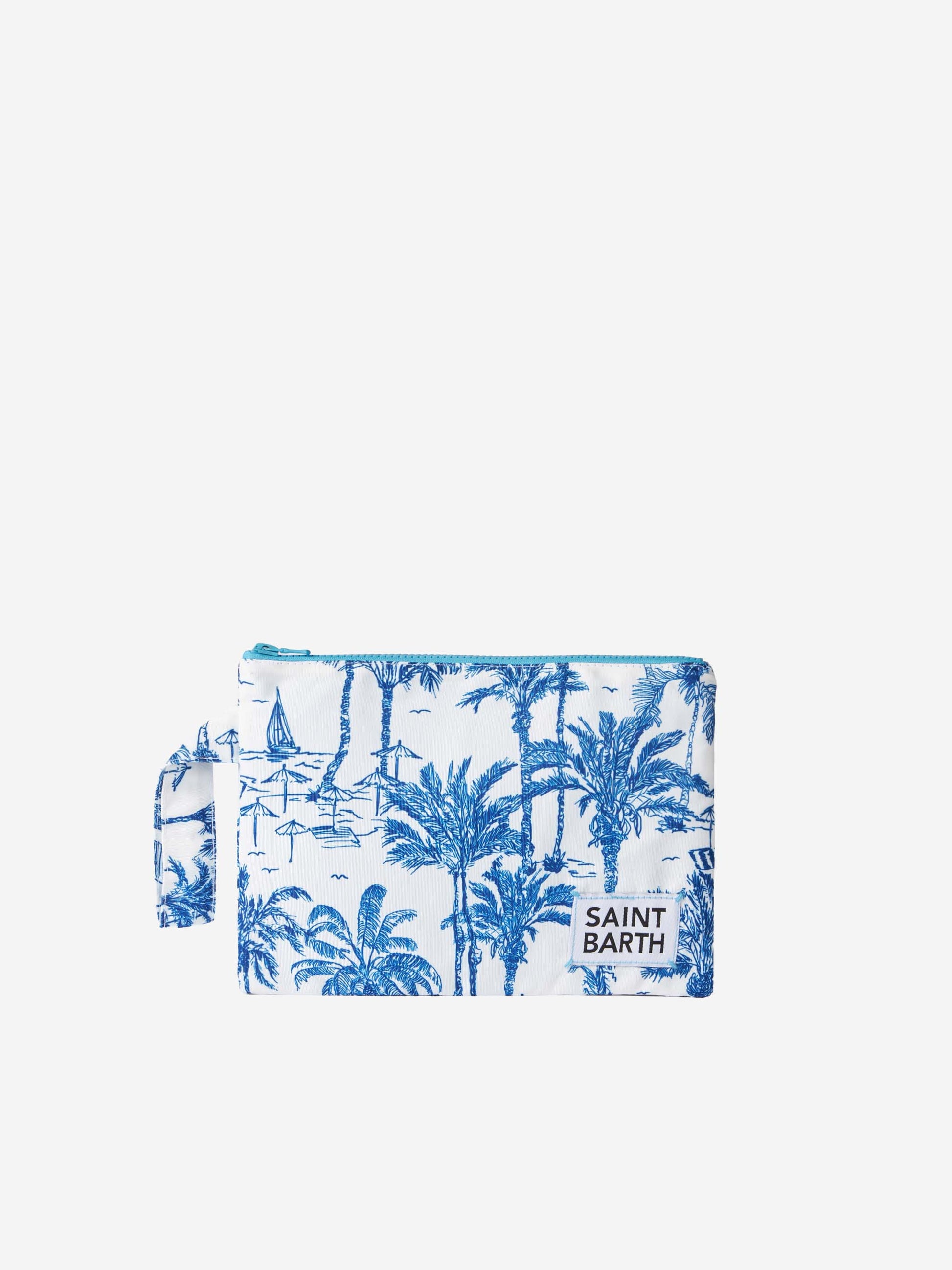 Pareasy nylon pochette with toile de jouy print - MC2 Saint Barth