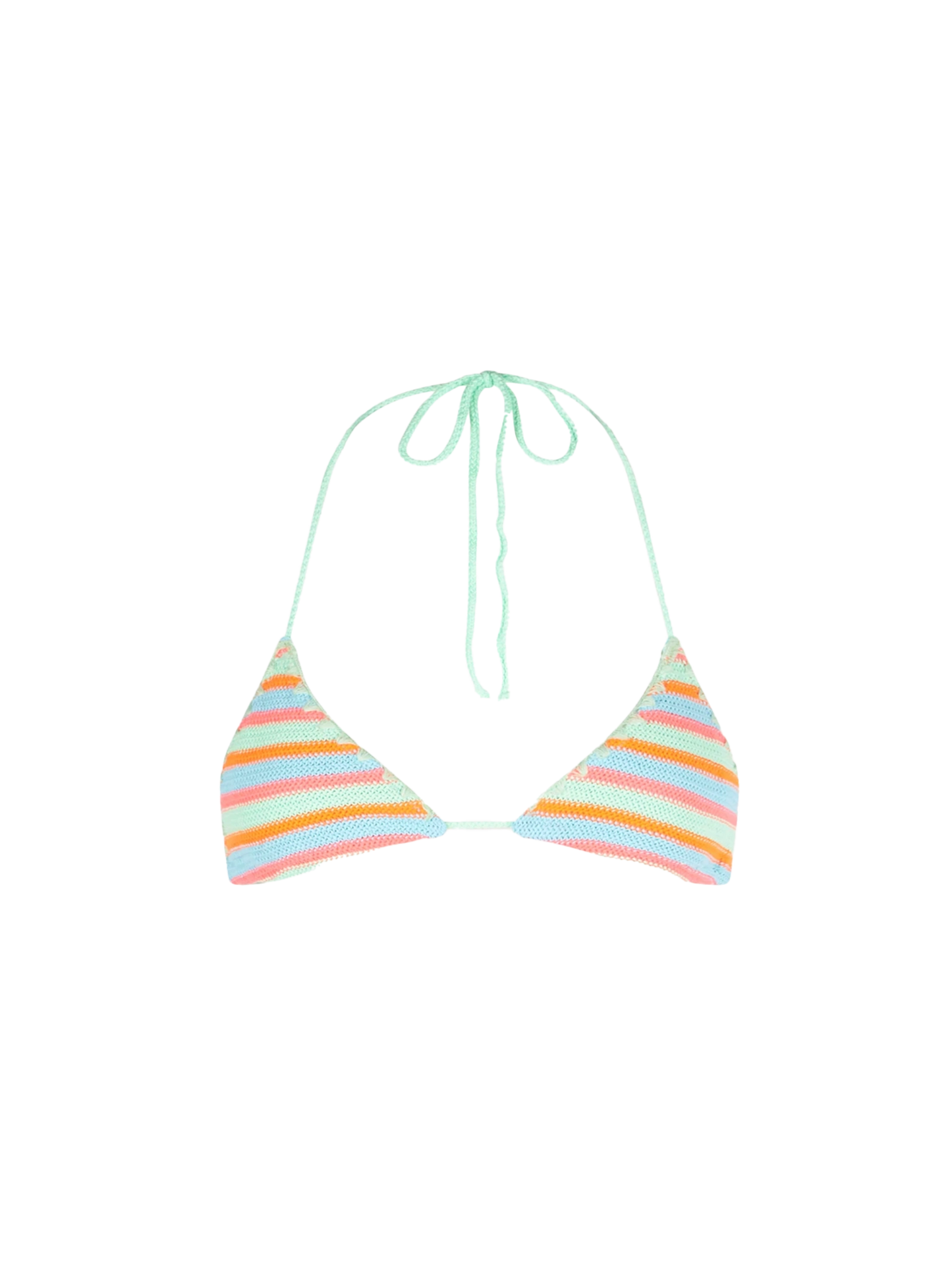 Woman striped crochet triangle top - MC2 Saint Barth