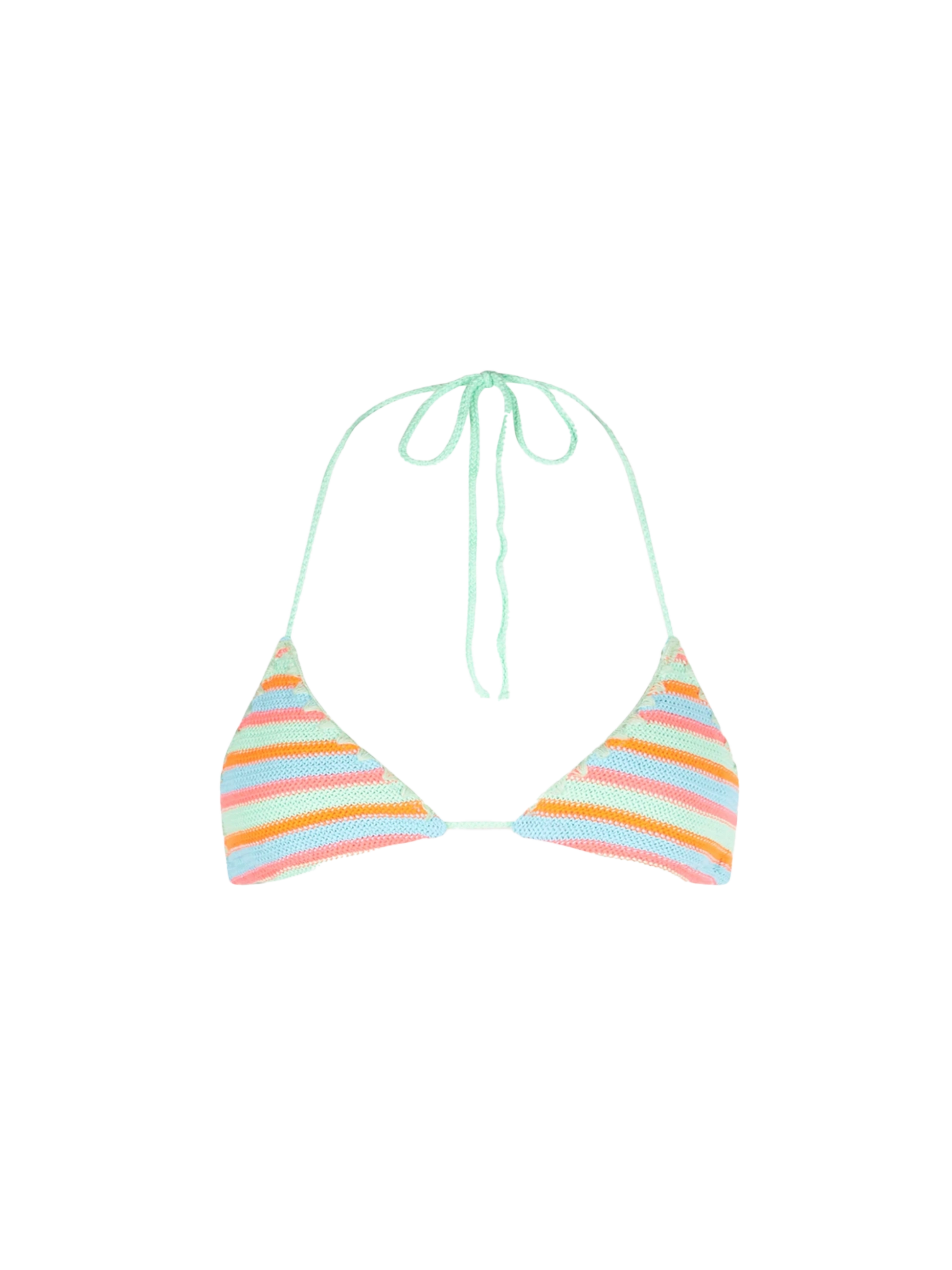 Woman striped crochet triangle top - MC2 Saint Barth