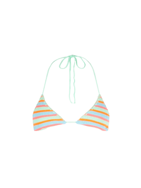 Woman striped crochet triangle top - MC2 Saint Barth