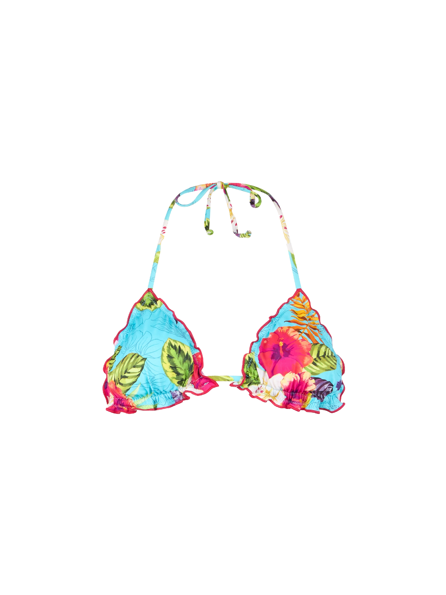 Woman triangle top with Ibiscus print - MC2 Saint Barth