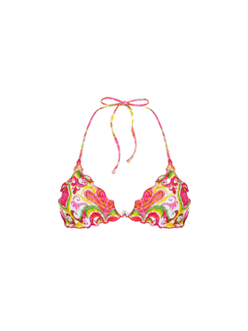 Woman triangle top swimsuit with ikat print - MC2 Saint Barth
