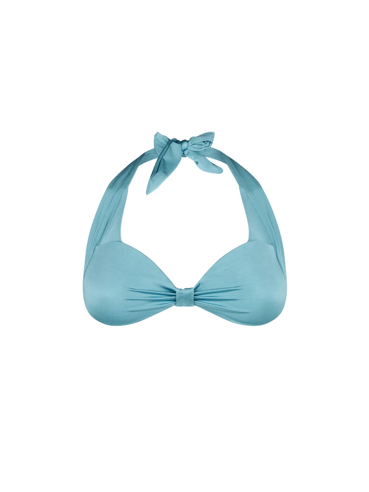 Shiny light blue bralette - MC2 Saint Barth